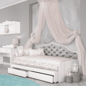 מיטת יחיד נפתחת עם משטח שינה נוסף ו- 2 מגירות אחסון – דגם רומי